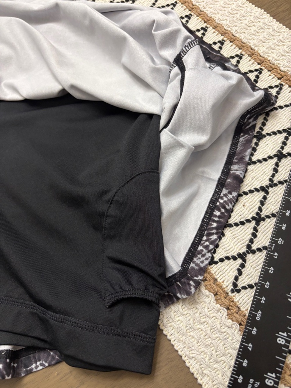 Ideology Black & White Geometric Circle Skater Skirt - Picture 7 of 8